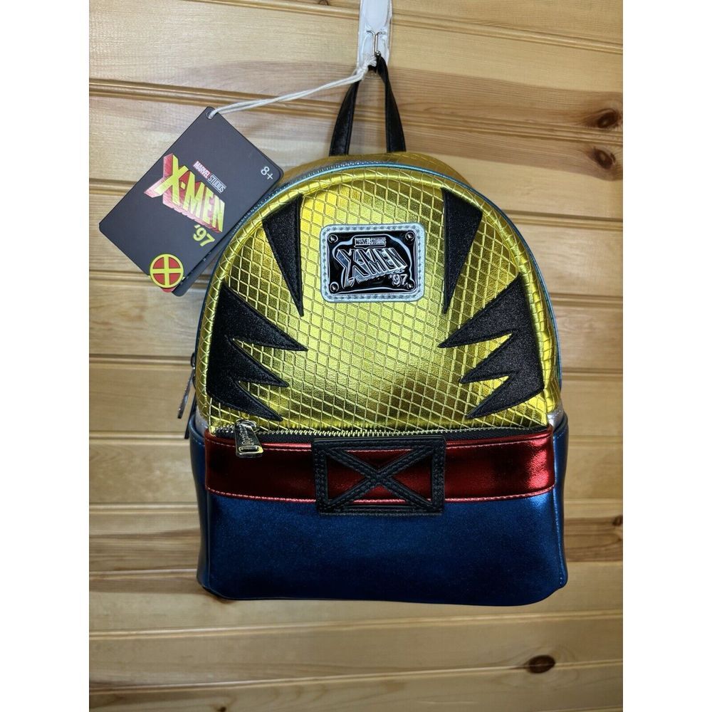 NEW Loungefly Marvel X-Men '97‎ Wolverine Metallic Shine Cosplay Mini Backpack